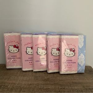 Vintage 2003 HELLO KITTY Valance 80” x 13” Sky Blue Stars Clouds Colorful Hearts